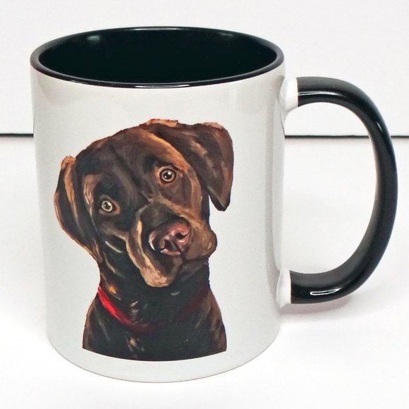 Chocolate Lab Breed Specific Ceramic Dog Lover Mug / Pet/ Coffee/ Lee Keller NEW - Picture 2 of 4